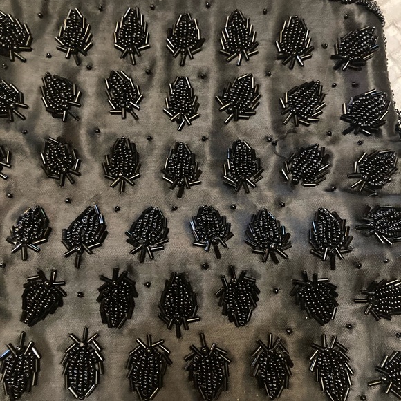 Beaded satin fold over clutch - Picture 3 of 5